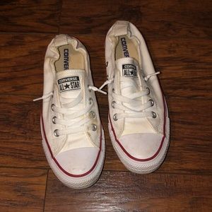 Low Top White Converse Women’s Size 8